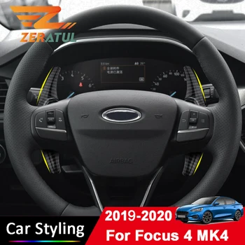 

Zeratul 2Pcs/Set ABS Chrome Car Steering Wheel Paddle Extension Shifters for Ford Focus 4 MK4 2019 2020 Shift Sticker