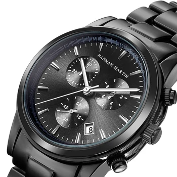 

Ayhaus Business Calendar Watch Luxury Steel Band Men Clock Fashion Wristwatch Male Quartz-watch Simple Casual relogio masculino