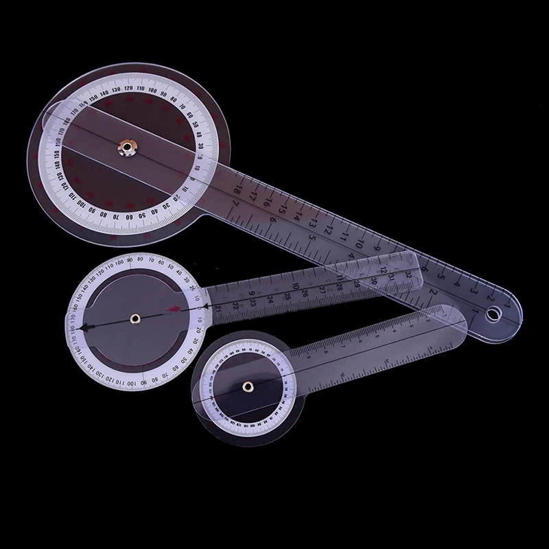 

3pcs 6inch, 8inch, 12inch Plastic Protractor Angle Medical Ruler Spinal Goniometer 360 Degree