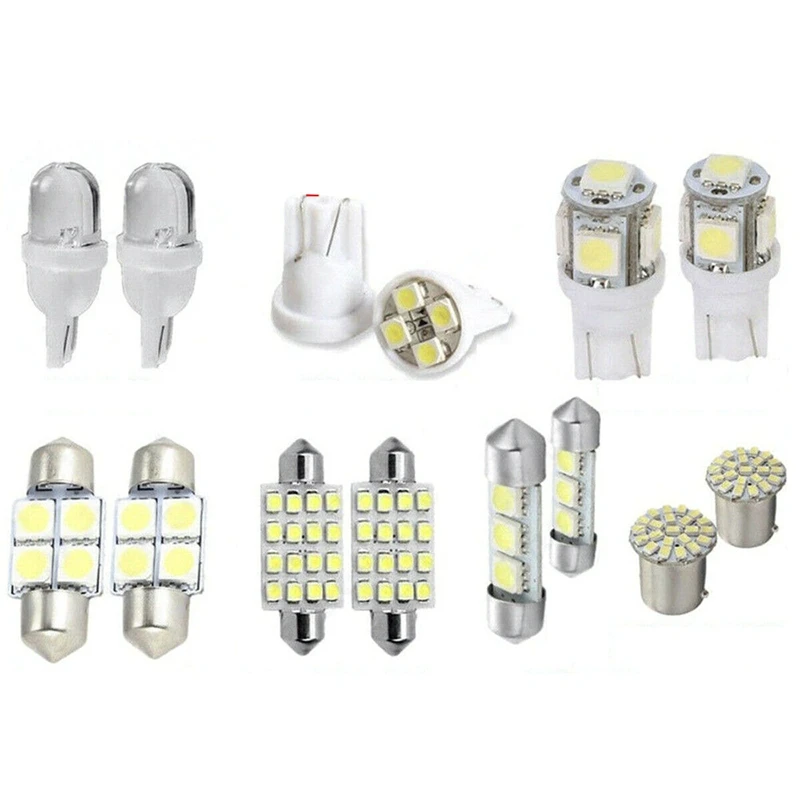 14Pcs LED Interior Package Kit for T10 36mm Map e License Plate Lights White | Автомобили и мотоциклы