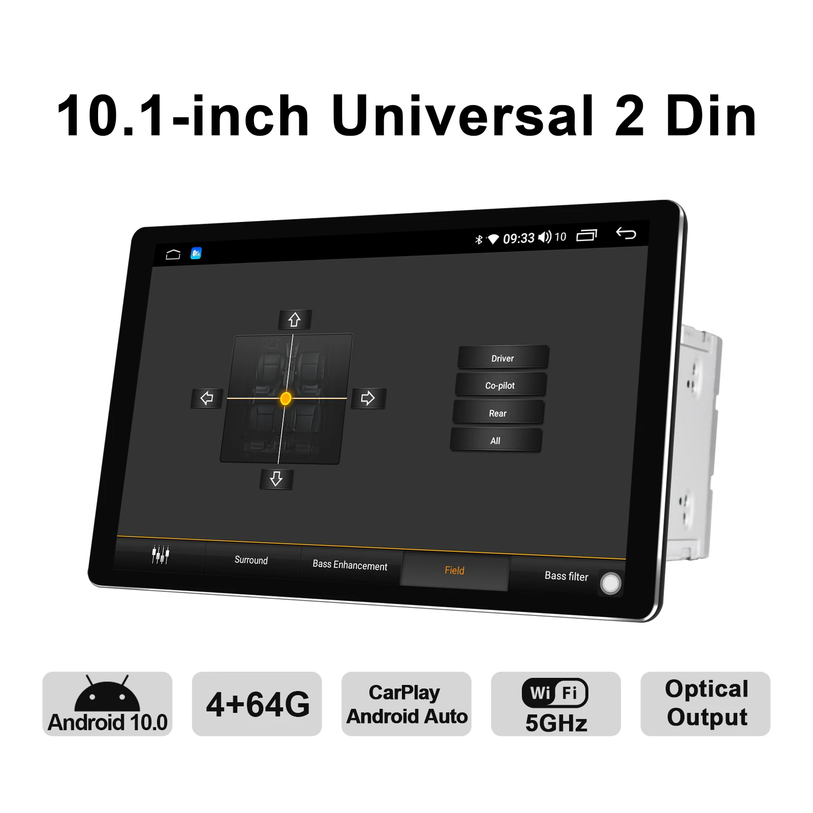 JOYING Autoradio Android 10 6GB 128GB Car Radio Stereo Universal Head Unit Multimedia HD 1280*800 Wireless Carplay Android Auto