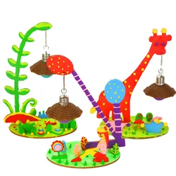 Veilleuse magique pour enfants, faite à la main, perle d'argile, flocon de neige, boue, peinture de petit arbre, jouet éducatif, cadeau 