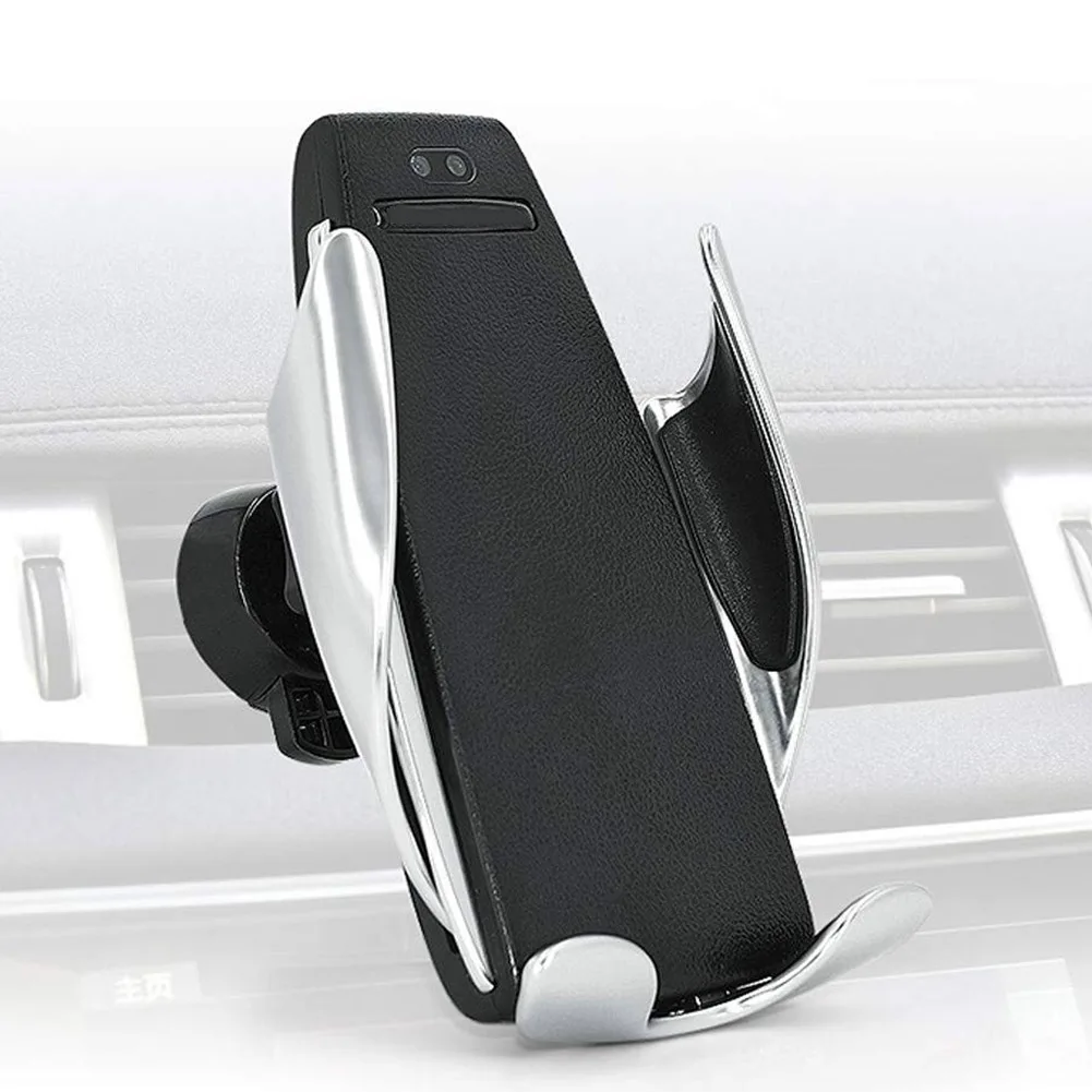 Беспроводное автомобильное зарядное устройство держатель 10 Вт Инфракрасный индукционный автоматический зажим для iPhone samsung V6