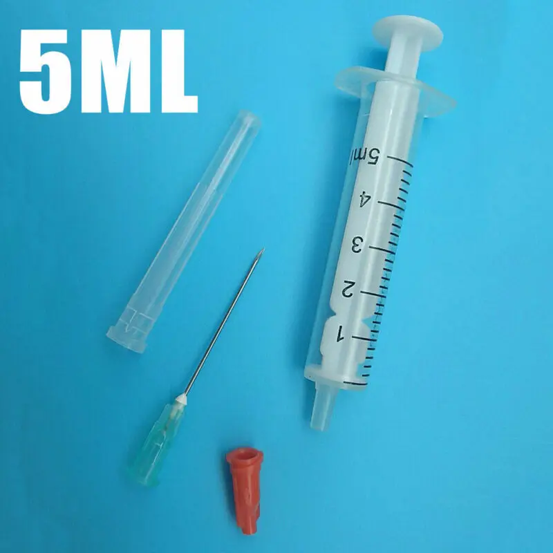 

5 pcs of glue disposable syringes + disposable channels + combination plugs Packed 5 ml set