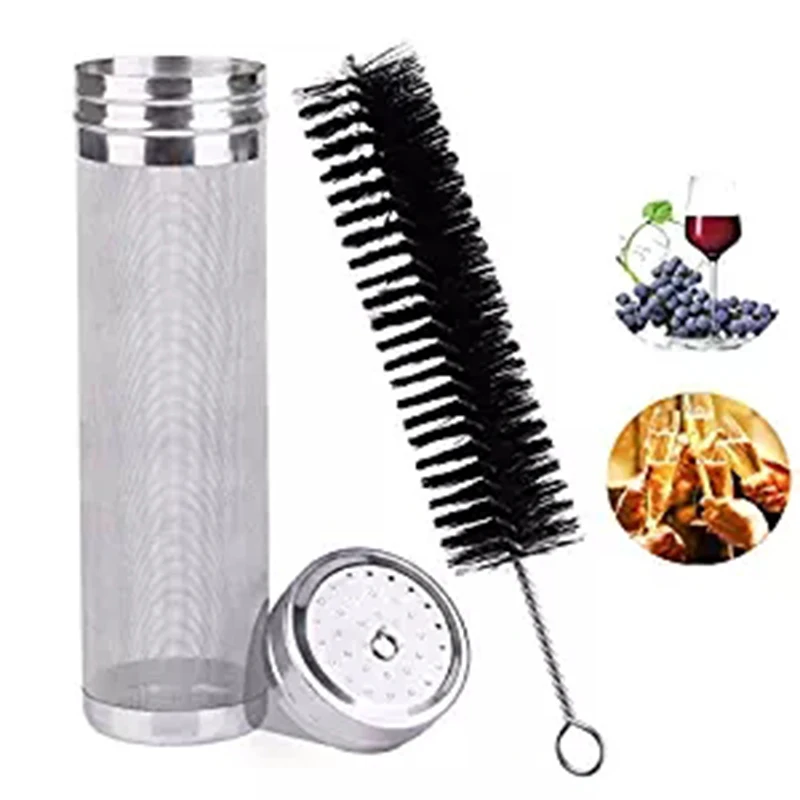 New Home Beer Wine Making Tools 304 Beer Filter Tube Brew Brewing Filter Barrel Dry Hopper Hop Spider