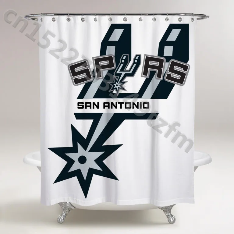 Водонепроницаемая занавеска для душа s SAN ANTONIO SPURS логотип занавеска для душа принт полиэстер ткань занавеска для ванной комнаты с 12 крючками