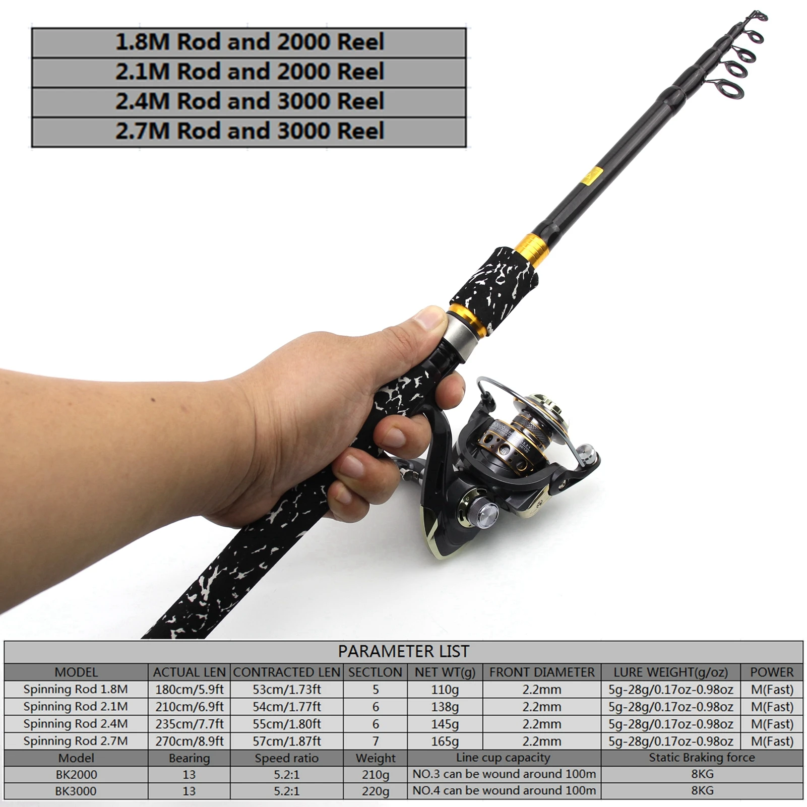 All Fishing Buy, 18 ft Telescopic Fishing Spinning Rod, Japan Carbon, 18'  spin casting rod