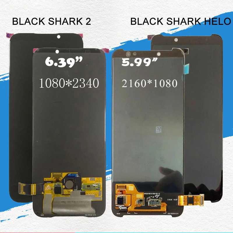 Dinamico 6,39 дюймов черный Акула Helo ЖК-дисплей для Xiaomi Black Shark 2 ЖК-экран+ Сенсорное стекло дигитайзер сборка Замена