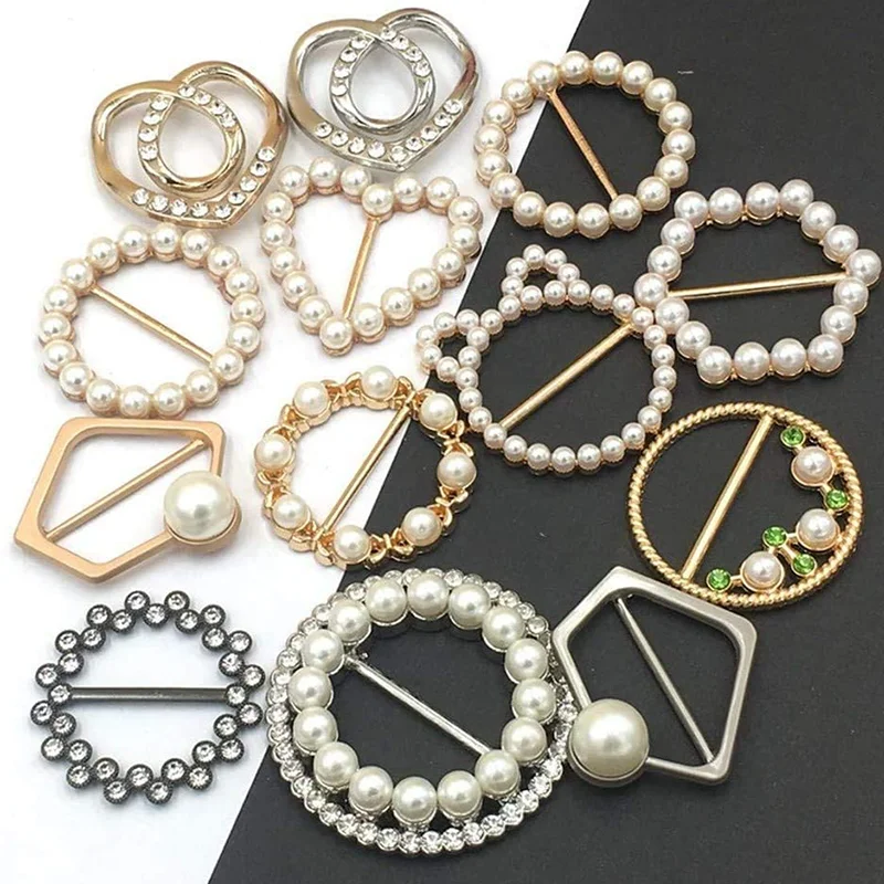 Round Elegant Shirt Clips Scarf Clips Rings Scarves Tee Shirt Clip Ring  Resin Clothes Ring T-shirt Clip Scarves Buckle Clothing Ring Wrap(20pcs -z