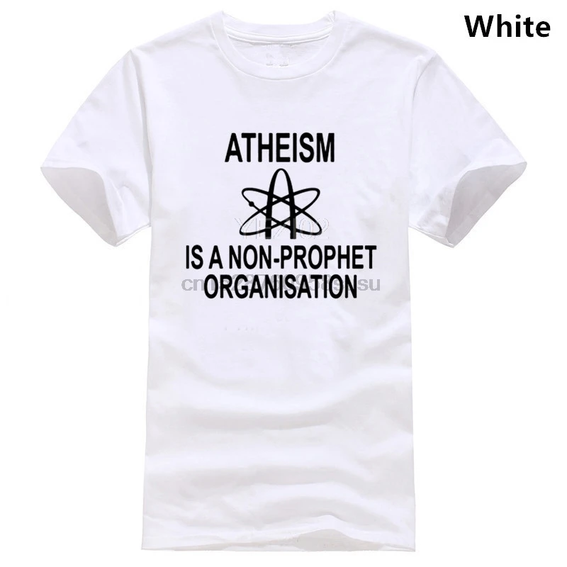 ATHEISM IS NON PROPHET FUNNY MENS T SHIRT JOKE ATHEIST ANTI RELIGION GOD FAITH |