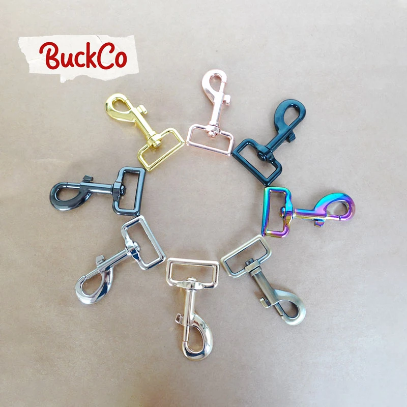 

100pcs/lot 30mm high quality of color metal plating hook buckle rotatable hardware for DIY dog collar backpack strap 8 Colours