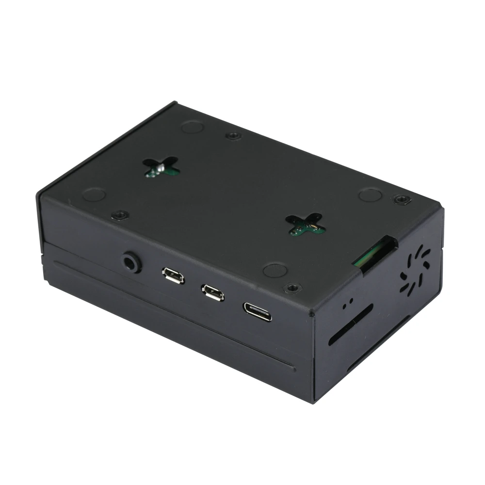 Алюминиевый Чехол Raspberry Pi 4 4B Модель B с охлаждающим вентилятором черный чехол металлический корпус для RPI 4 Модель B