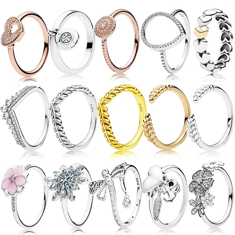 

PDB JZ 01 original 100% 925 sterling silver high quality charm ring with logo original model production women's ring.