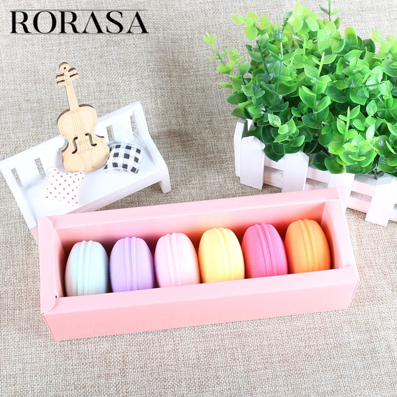 6 шт. Косметическая пуховка с коробкой, пудра, косметические спонжи, макияж, основа, губка, красота, макияж, инструменты, аксессуары, форма капли воды