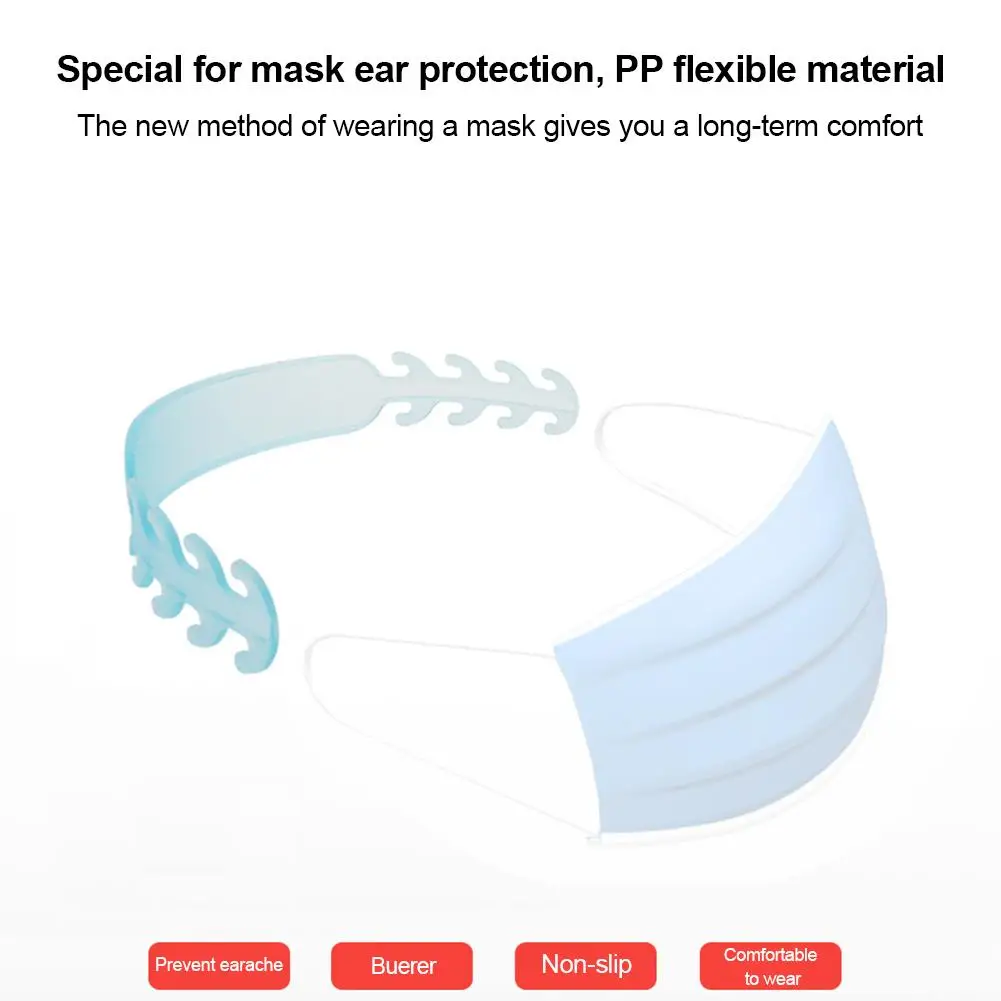10pcs Gear Adjustable Anti-Slip Mask Ear Grip Extension Hook -Respirator Lanyard Hook Masks Holder Accessories Relief Painful - Famidy.com