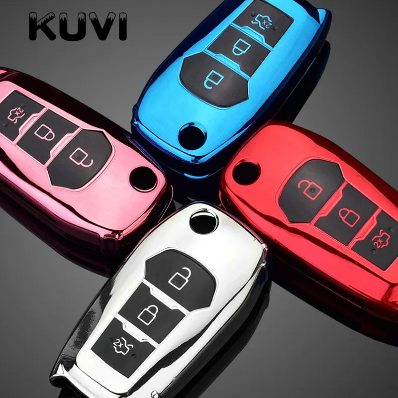 Car Key Cases Flip Remote Control Protector Cover For Ford F150 F250 Focus 3 Escort Kuga Everest Fiesta Mustang Edge Fusion - - Racext™️ - - Racext 17