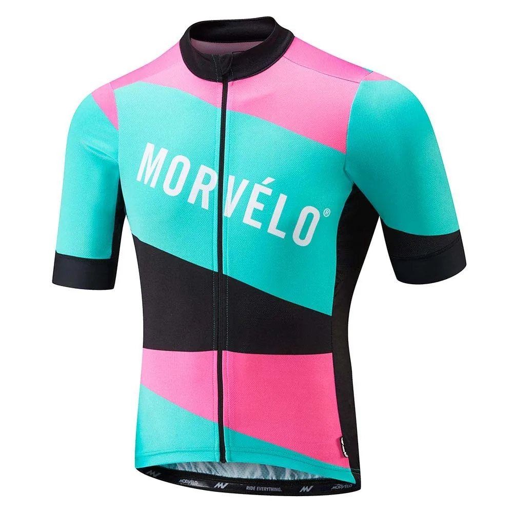 Morvelo дышащая летняя велосипедная майка с нагрудником и шортами, набор велосипедной спортивной одежды, одежда, рубашка, быстросохнущая гелевая Подушка 19d - Цвет: Jersey