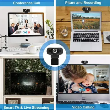 

Full HD Webcam 1080P USB Web Camera PC with Built-in Class Online For Computer Work Broadcast cam Microphone web R6R7