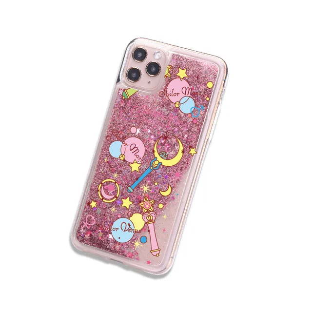 Stars Magic Sparkle Liquid Real Glitter Phone Case Fundas Cover for iPhone 11 12 Pro X XS XR Max 7 8 7Plus 8Plus Phone Coque 3-Glitter Phone Case
