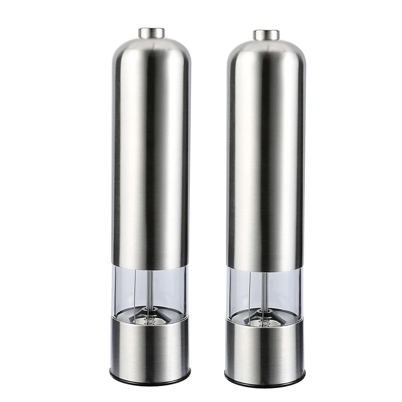 2pcs Мельница для перца из нержавеющей стали, мельница для соли и перца, резак, кухонные инструменты для приправ, аксессуары для приготовления пищи - Цвет: 2pcs