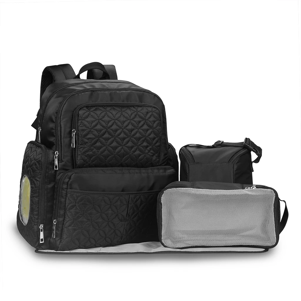 Diaper Bag Backpack For Mom Dad With Stroller Straps Waterproof Baby Diaper BagDiaper Bags