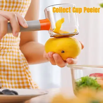 

Collect Cup Peeler Multi-function Vegetable Peeler&ampJulienne Cutter Julienne Peeler Potato Carrot Grater Kitchen Tool