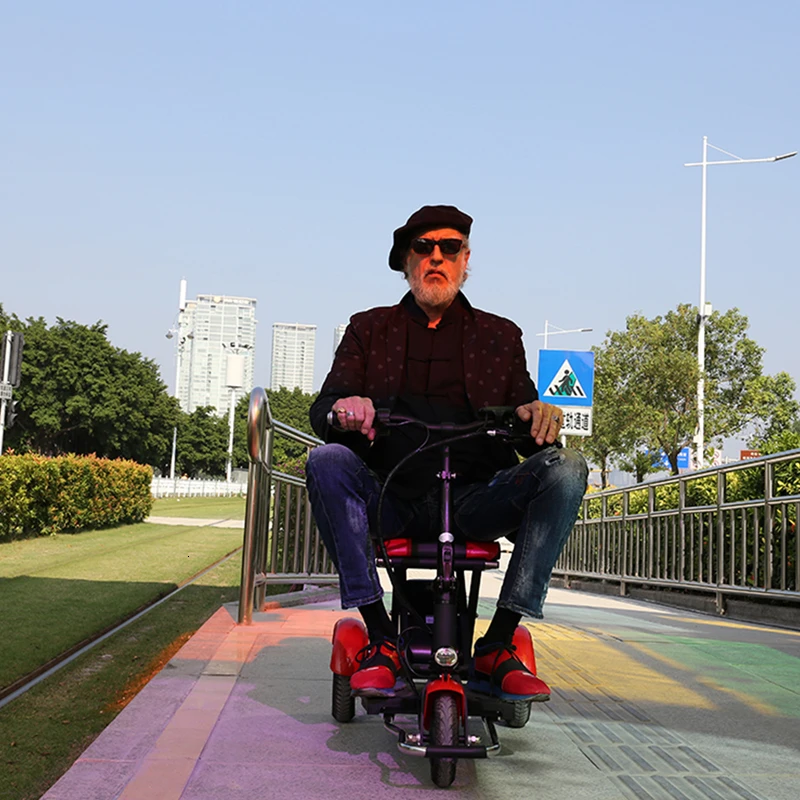 Electric Kick Scooter Adult Three Wheel Electric Scooters Tricycle 36V 300W Portable Folding Electric Elderly Scooter (1)