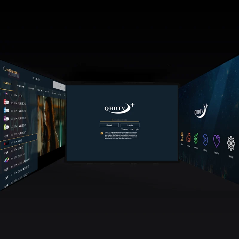 QHDTV Plus IPTV France Arabic Portugal Spain IP TV 1 Year Subscription IPTV M3U Italy Spain Canada Belgium French IP TV Turkey