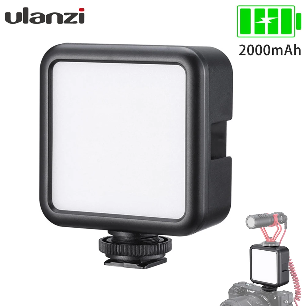 Портативный светодиодный мини-светильник Ulanzi со встроенной литиевой батареей 49 шт бусин CRI 95+ Холодный башмак светодиодный светильник для видеокамер Vlog