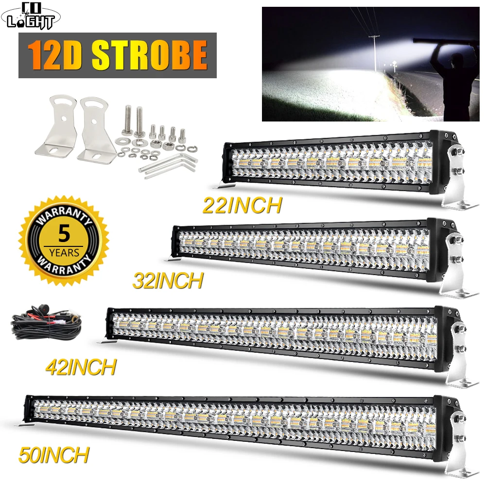 

CO LIGHT 12D 780W 42" 3-Row Led Light 4x4 Offroad Bar Combo Strobe Led Bar For Off road 4WD Truck ATV 12V 24V Trailer Work Light
