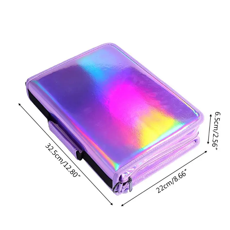 160 Slots Dazzle Color Laser Large Capacity Pencil Bag Gel Pen Case Stationery D2TE