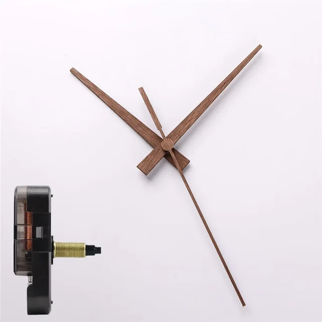 DIY Creative wall clock Wooden hands with SUN shaft Clock movement Walnut wood needle Quartz Clock replace part Accessories F