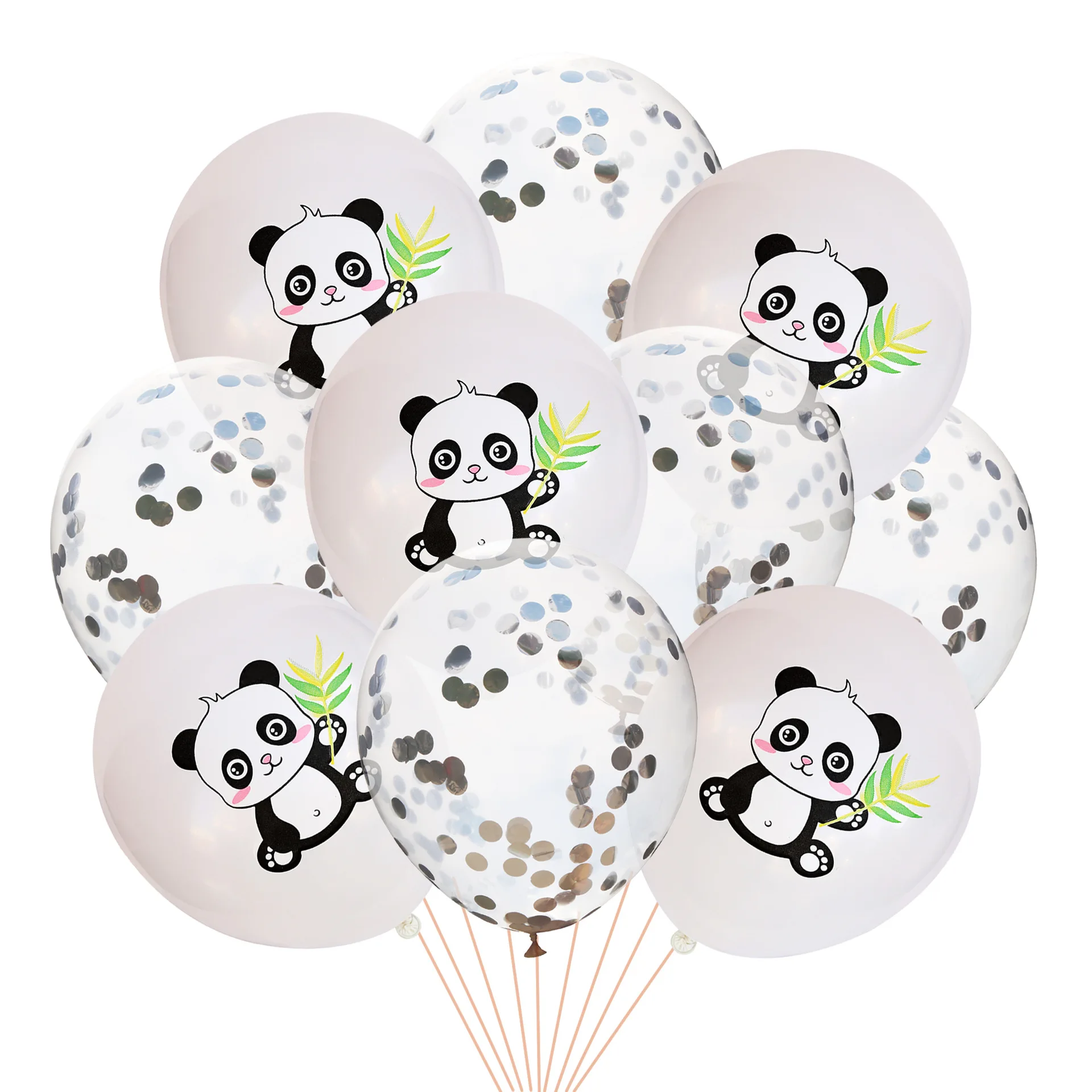 Aliexpress Amazon Лидер продаж стиль 12-дюймовый панда конфетти для воздушного шара блесток резиновые воздушные шары комбо для детей на день рождения