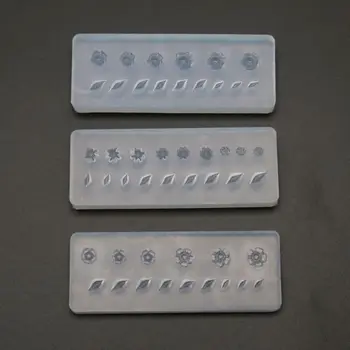 

3Pcs 3D Floral Decortive Nail Art Silicone Mold Kit Leaves Flower Nail Carving Mold Nail Art Templates Maincure Tools