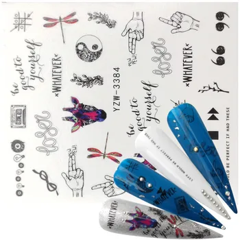 

2020 Spring New Arrival Nail Sticker Colourful Dragonfly Water Transfer Decals Nail Art Sticker Manicure Foils Slider
