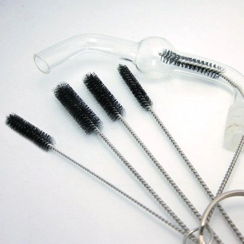 5pcs/set New Durable Nylon Shank Briar Tobacco Pipe Cleaner Cleaning Stainless Steel Brush High