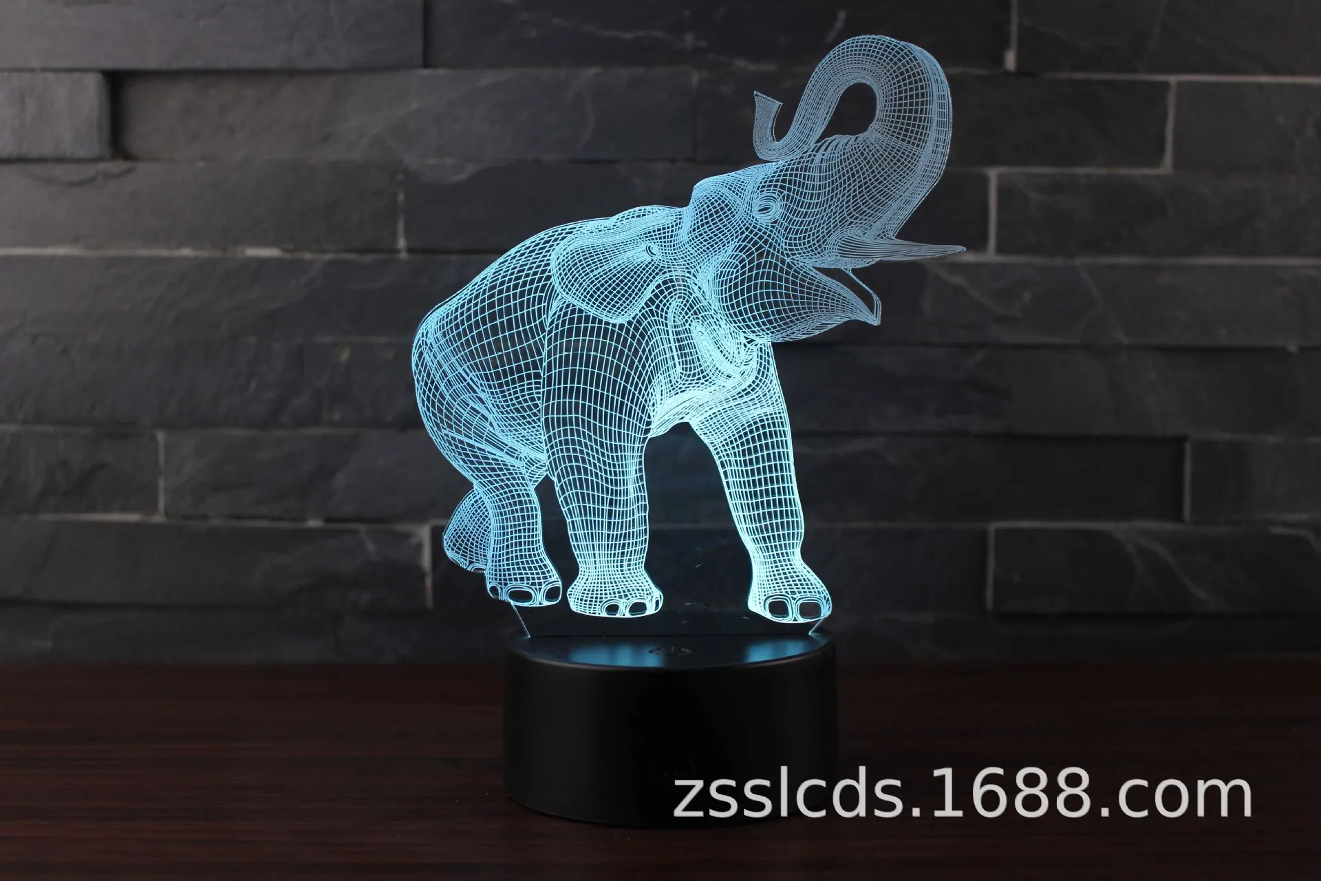 Горячая Распродажа, серия слон, 3D лампа, цветной сенсорный светодиодный ночник с пультом дистанционного управления, креативный KT-C