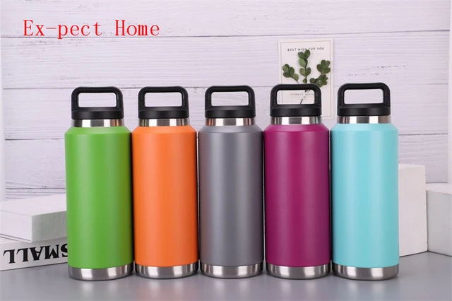 36oz Water Bottle Wide Mouth Vacuum Insulated Bottle Double Wall 18/8  Stainless Steel Powder Coated Travel Water bottle sport - AliExpress