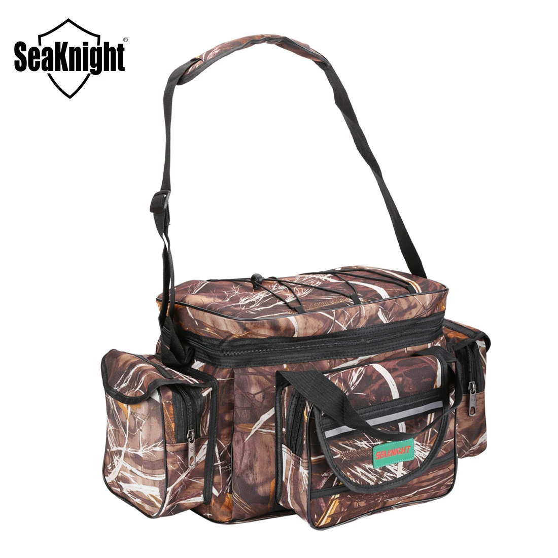 SeaKnight Brand SK003 22L Large Fishing Bag Waterproof Nylon  Multifunctional Fishing Tackle Pack Outdoor Shoulder Bag 50*27*28cm