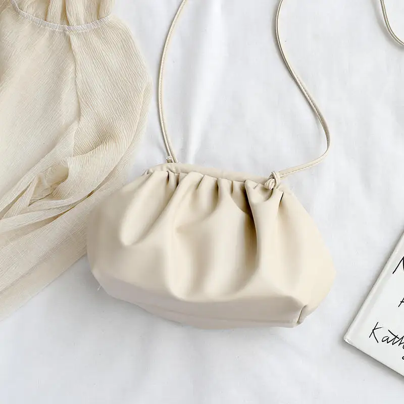MENGXILU, роскошная дизайнерская женская сумка-мессенджер из искусственной кожи в форме облака, женские повседневные клатчи, сумки, плиссированная кожаная женская сумка через плечо