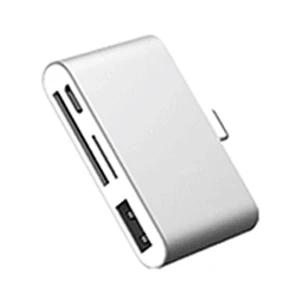 USB C концентратор с USB 2,0, SD/TF карт ридеры совместимый MacBook Pro 13/15(Thunderbolt 3) Mac Air, поверхность Galaxy S10/S9 - Тип штекера: Silver