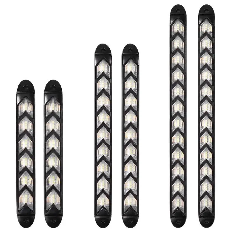 

2pcs Car LED Daytime Running Lights Excellent ABS and Silicone Sequential Flowing Arrow Turn Signal Lamps Streamer Steering HOT