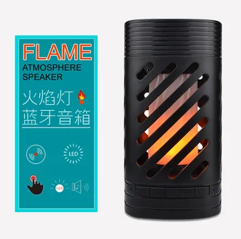 

Led Flame Light Bluetooth Speaker Outdoor Portable Led Flame Ambient Light Stereo Speaker Outdoor Camping Woofer Colorful lights