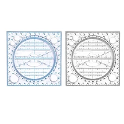 Règle de dessin multifonctionnelle, polyvalente, courbe ronde, ligne parallèle horizontale, ligne parallèle verticale 