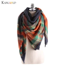KANCOOLD шарф, модный клетчатый Британский шарф, кашемировый теплый женский шарф, шаль, длинная шаль, осенне-зимняя мягкая накидка, палантин,, шарф