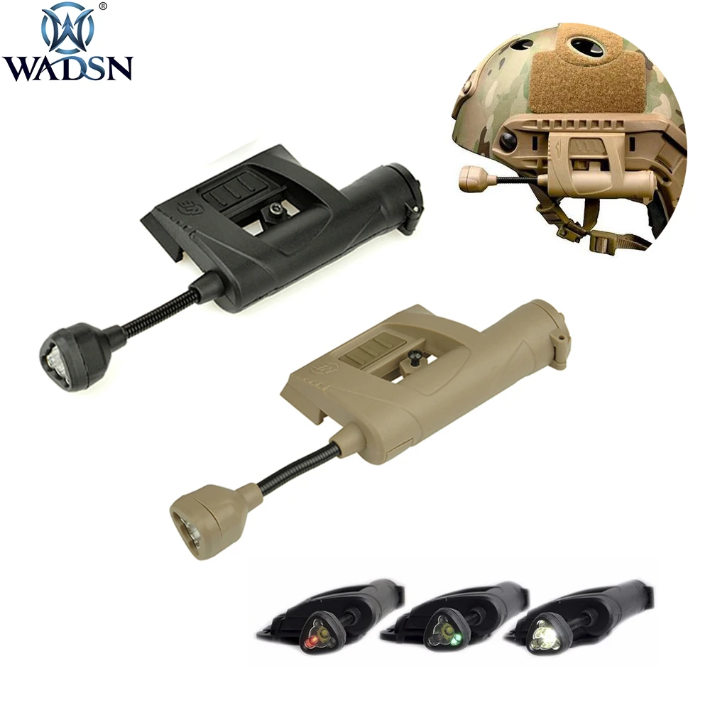 Wadsn Tactical Airsoft Helmet Light Mpls Helmet Lamp 4 Modes Outdoor Hunting Illumination