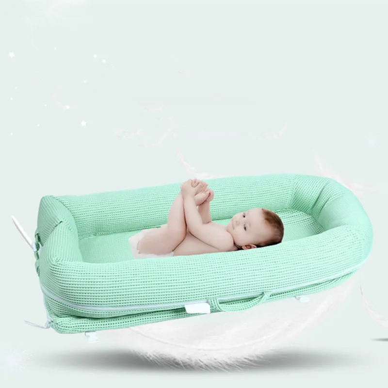 Портативная кроватка-колыбель для малышей Детская кроватка-Гнездо Складная Съемная моющаяся дорожная детская кровать с матрасом-бампером