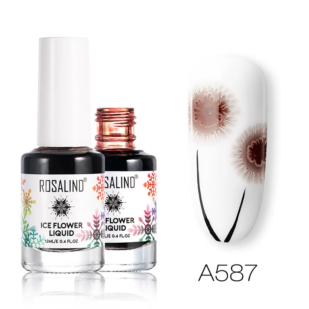 12ml 11Color Ice Flower Liquid System Snow Flakes White Base Manicure Decoration DIY Nail Art Gel Nail Polish Accessories - Цвет: G