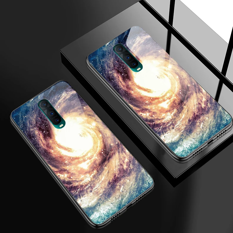 Противоударный жесткий чехол для OPPO R15X R17 Pro A3S A39 A59 A57 A7X A9 закаленное Стекло крышка Reno10x зум F1S F9 F11 найти K1 бант из ленты TPU с изображением - Цвет: W343