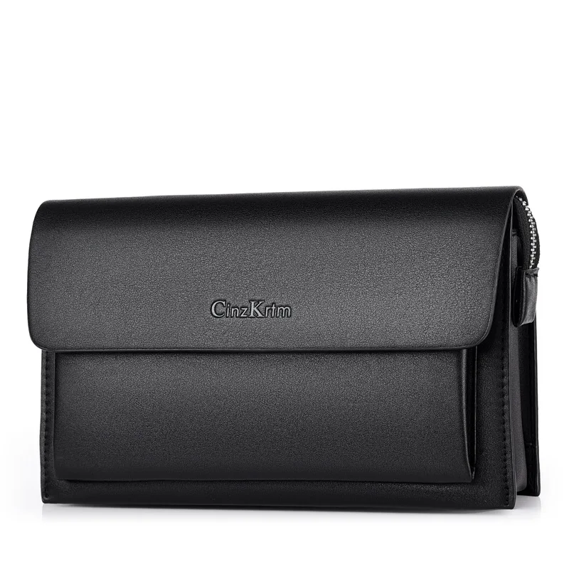 

CK Clutch Business Pu Handbag Large Capacity Wallet Zipper Handbag Men's Long with Cover Wallet